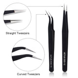 VETUS Eyelash Extension Tweezers Volume Lashes Stainless Steel Tweezer Non-Magnetic Eyelashes Tools Professional Makeup Tool