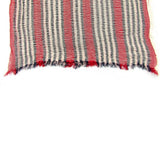 Turkish Cotton Blend Fringed Hobo Scarf Navy Blue/White/Red