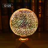 E27 RGB Neon Light AC 110v-220v Glass LED Lamp Bulbs 3D Fireworks Effect Neon Sign for Wedding Holiday Home Decoration Lighting