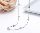 925 Sterling Silver Big Beaded Cross Chain Choker Necklaces Women Girls 40cm 45cm Jewelry Kolye Collares Collane Collier Ketting