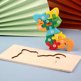 Montessori Wooden Dinosaur Puzzle for Toddlers