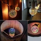 E27 RGB Neon Light AC 110v-220v Glass LED Lamp Bulbs 3D Fireworks Effect Neon Sign for Wedding Holiday Home Decoration Lighting
