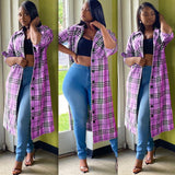 JY36 2020 Autumn Winter Clothing New Fashion Women's Jackets Casual Color Shirt Plaid Long Sleeve Coats Ladies Women
