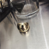 HUANZHI Gold Statement Dome Ring for Women Big Large Open Finger Ring