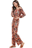 WOMEN'S FASHION PAISLEY PALAZZO PANTS
