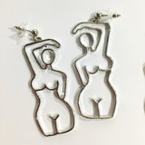 Unique Artsy Abstract Lady Breast Statement Hoop Earrings for Women Van Gogh Hollow Outline Body Earrings 2020 Femme Bijoux