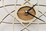 Wooden Wall Clock ,  Decorative Clock "ΑΤΟΜ"