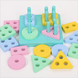 Montessori Graphic Wooden Animal Shape Puzzles for Kids Education
