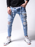 Ripped Washed Skinny Denim Jeans