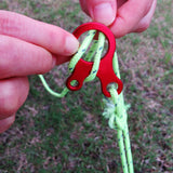 10pcs Camp Quick Knot Tent Wind Rope Buckle 3 Hole Antislip Camping Hiking