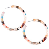2021 ZA Jewelry Acrylic Resin Oval Earring for Women Geometry Big Circle Tortoiseshell Stud Earrings Acetate Brincos Wholesale