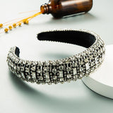 Baroque Hand Made Pearl Beading Gemstone Headband for Women