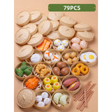 44 Pieces Children Mini Kitchen Toy Cookware Pot Pan Kids Pretend Cook Play Toy Simulation Kitchen Utensils Toys Children Gift