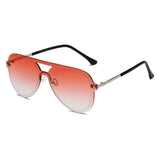 BELFAST | S2065 - Unisex Flat Single Lens Aviator Fashion Sunglasses
