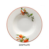 The American Dinnerware Set Azalea Bone China Steak Plate Soup Plate