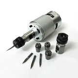 775 DC Motor With ER11 Extension Rod Carving Knife 12-36v 4000-12000 RPM Engraving Machine Ball Bearing Spindle Motor for CNC