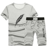 Fashion Shorts Set Men 2020 Summer 2pc Tracksuit Short SweatShirt + Shorts Sets Beach Mens Casual Tee Shirts Set Sportswears