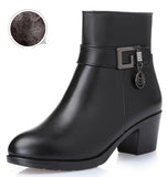 AIYUQI 2023 Genuine Leather  Women's Warm Booties Winter Boots