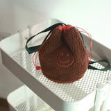 Korean Shopping Bag Polar Fleece Kids Shoulder Bags Organizer Small Stuff Storage Pouch Storage Draw String Organization