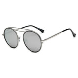 FAIRFAX | CA10 - Polarized Circle Round Brow-Bar Fashion Sunglasses