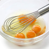 LMETJMA 8" 10" 12" Egg Whisk Stainless Steel Egg Whisk Kitchen Wire