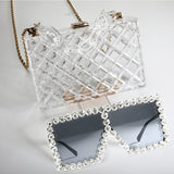 Handbags Matching Purse and Glasses Set Bulks of Women Sunglasses and Purse Set