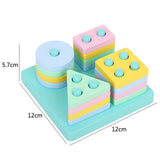 Montessori Graphic Wooden Animal Shape Puzzles for Kids Education