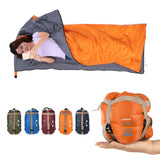 Lixada 190*75cm Camping Envelope Sleeping Bag Light Cotton Tourist Bag With Compression Bag Equipment Spring Summer Autumn