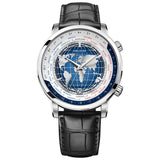AGELOCER Swiss Brand Designer Men's Watch With World Time Date Power Reserve 80 Hours Self-Winding Mechanical Automatic Watches