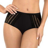 Elegant High Waist Semi Sheer Briefs Panty Gorteks