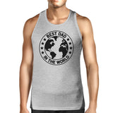 World Best Dad Mens Grey Sleeveless Tee Unique