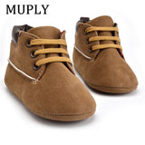New Spring / Autumn Infant Baby Boy Soft Sole PU Leather First Walkers Crib Shoes 0-18 Months Non-Slip Footwear Crib Shoes
