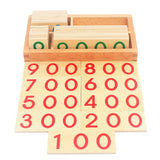Children Wooden Montessori Number Digital 1-9000 Cards Educational Toys