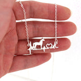 Hzew Cute Electrocardiogram  Con Collar Horse Penadant Necklace Gift