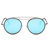 FAIRFAX | CA10 - Polarized Circle Round Brow-Bar Fashion Sunglasses