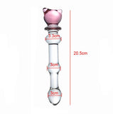 Pink Hippocampus Glass Dildo Realistic Sex Adults Toys
