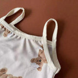 Newborn Infant Baby Sleeveless Cotton Swimsuit Summer