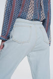 Super Ripped Boyfriend Jeans in Light Blue