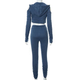 Fall 2021 Women Clothes Ladies Jogging Sweatsuit Hoodie Autumn 2 Piece Workout Set Women Outfits Woman Two Piece Pants Set