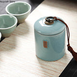 Household Tea Box Ceramic Pot Storage Sealed Pot Coffee Storage Pot