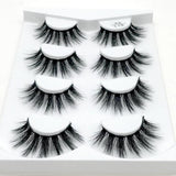 HBZGTLAD 2/4 Pairs Natural False Eyelashes Fake Lashes Long Makeup 3d Mink Lashes Eyelash Extension Mink Eyelashes for Beauty - shopwishi 