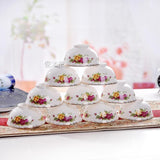 Genuine Bone China Platinum Rose Tableware Set