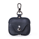 Wholesale Keychain Earphone Charging Case Custom Logo Luxury Genuine Leather Case Cover for Apple Airpod Case