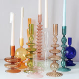 Nordic Glass Candle Holders Romantic Dinner Home Decoration
