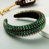 Baroque Hand Made Pearl Beading Gemstone Headband for Women