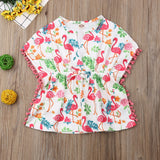 Baby Girl's Cover-Up Summer Floral Tassel Toddler Beach Dress