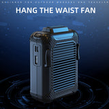 Handheld Mini Fan USB Rechargeable Hang Up the Waist Halter Convenient Fan Air Conditioning Fan Indoor Outdoor Travel Cooler
