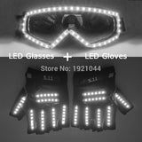 New High Quality LED Laser Gloves + LED Light Up LED Glasses Bar Show Glowing Costumes Prop Party DJ Dancing Lighted Suit