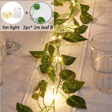 LED String Lights 2M 20led/ 5M 50LED Maple Leaf Garland Christmas Fairy Lights for Home Bedroom Wall Patio Decoration