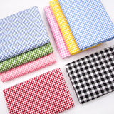 Rainbow Plaid Fabric Pure Cotton 100% Shirt Clothing Dress Bed Sheet Twill Fabrics Textile for Sewing Grid Brocade Black White